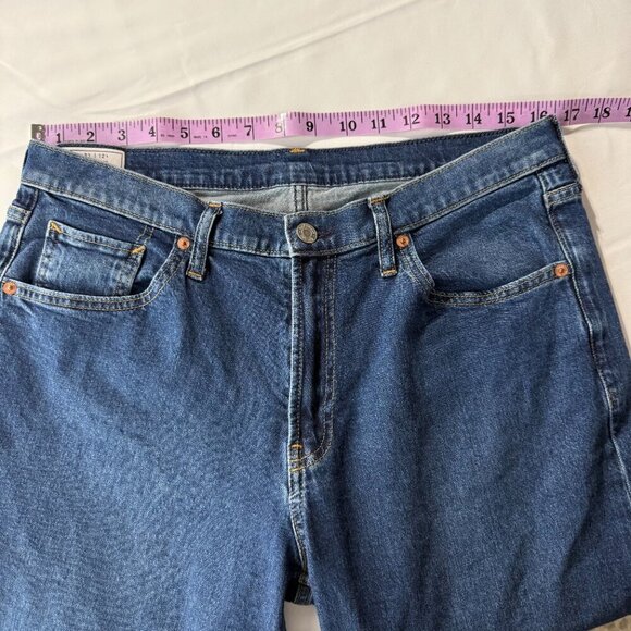 Gap 90s Loose Mid Rise Dark Indigo Size 12L Straight Leg Basic - Picture 9 of 11